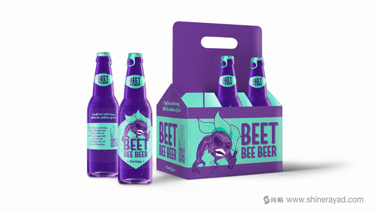 甜菜根口味蜂蜜啤酒包裝設計外包裝盒設計5
