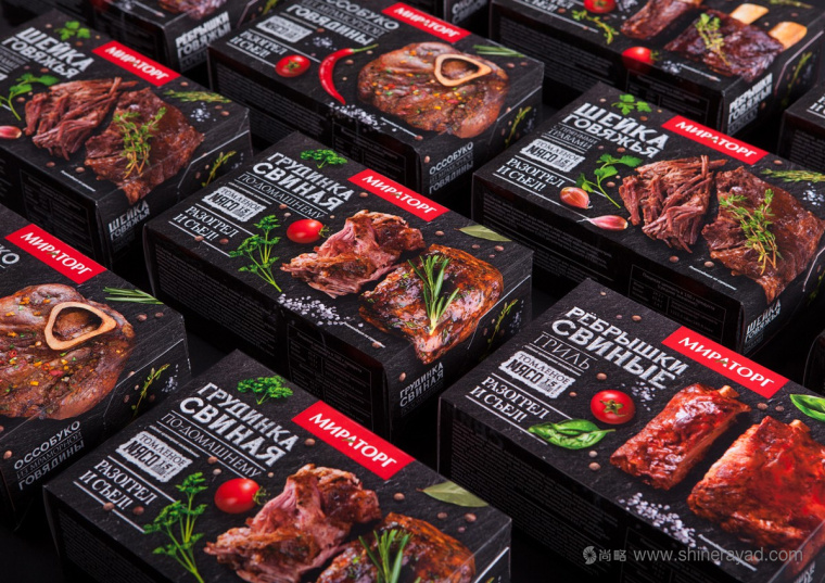俄羅斯Мираторг鹵肉熟食肉制品包裝設計-上海包裝設計公司設計欣賞2