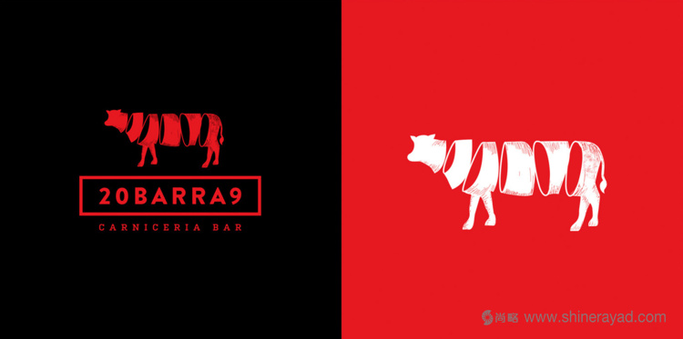 20BARRA9 牛肉牛排西餐廳標(biāo)志設(shè)計(jì)品牌VI形象設(shè)計(jì)3