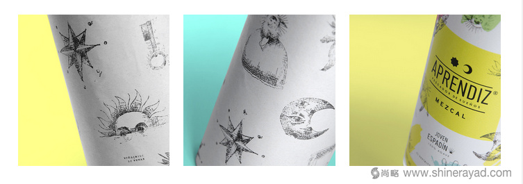 APRENDIZ Mezcal手繪插畫風格 龍舌蘭酒包裝設計4