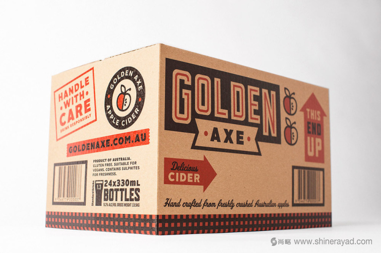 金斧頭蘋果酒貨運瓦能紙箱子包裝設計-上海包裝設計公司11