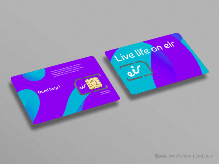 愛爾蘭電信公司Eir新I設計11-電信卡設計