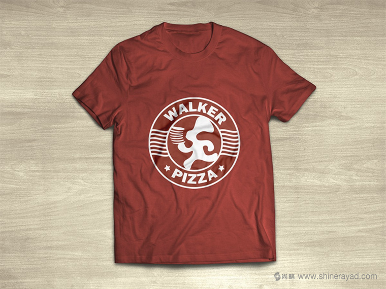 4 Walker pizza 披薩連鎖店品牌VI視覺形象設計-員工服飾設計
