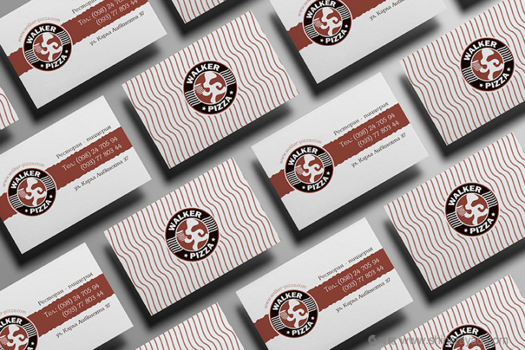 3 Walker pizza 披薩連鎖店VI視覺形象設計-名片設計