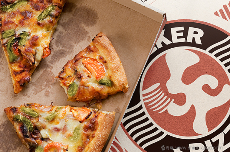 7 Walker pizza 披薩連鎖店品牌VI視覺形象設計-披薩包裝盒設計3