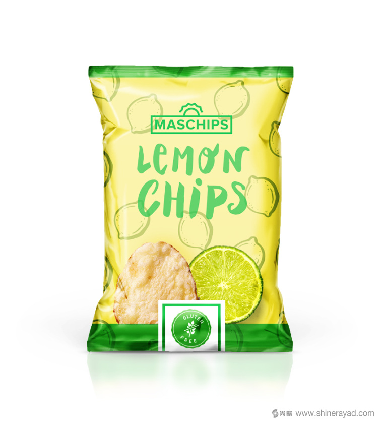 Maschips 袋裝薯片包裝設計-檸檬口味-上海包裝設計公司3