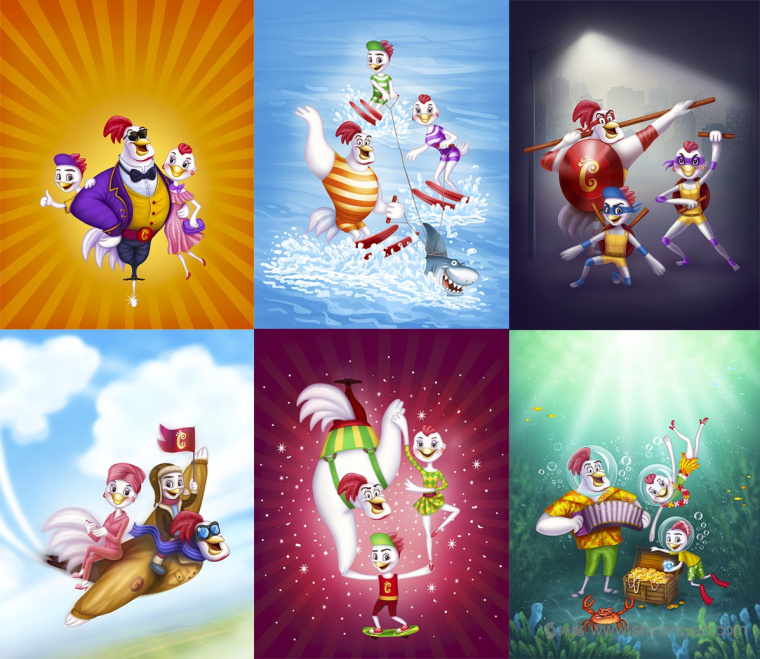 超人特工隊兒童營養早餐麥片包裝設計-卡通形象插畫設計4