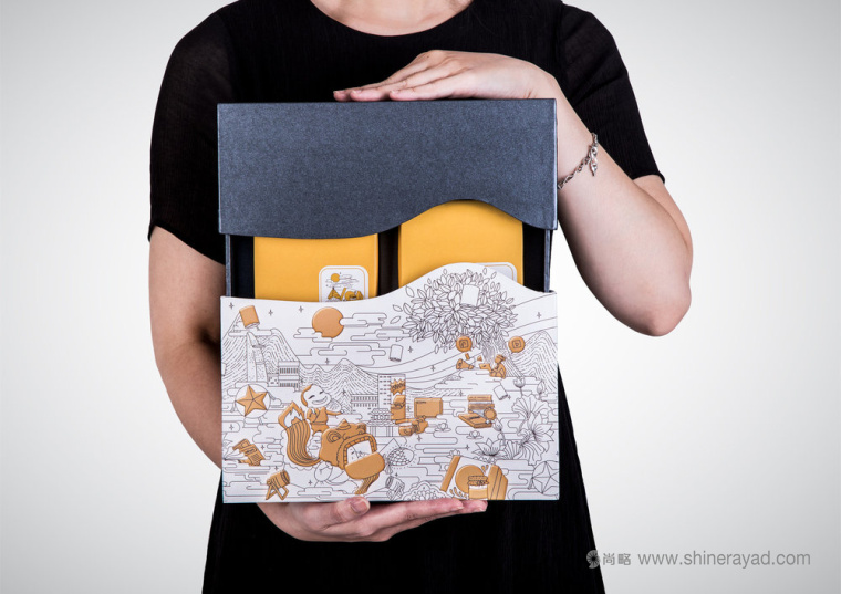 線條插畫設計風格 MVV 月餅包裝設計-上海包裝設計公司4