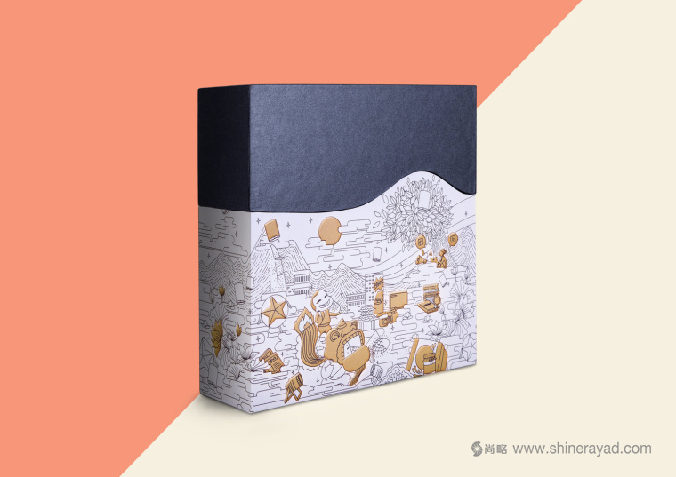 線條插畫設計風格 MVV 月餅包裝設計-上海包裝設計公司6