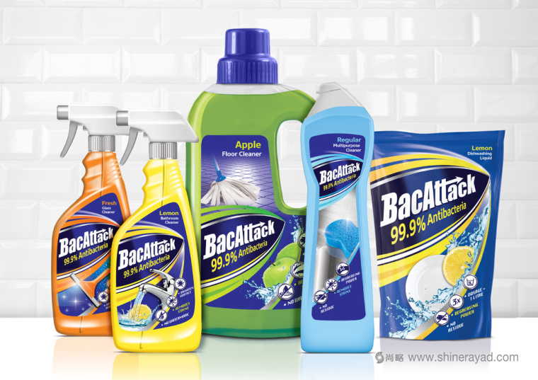 上海包裝設(shè)計公司-BacAttack 馬桶地板清潔劑產(chǎn)品包裝設(shè)計2