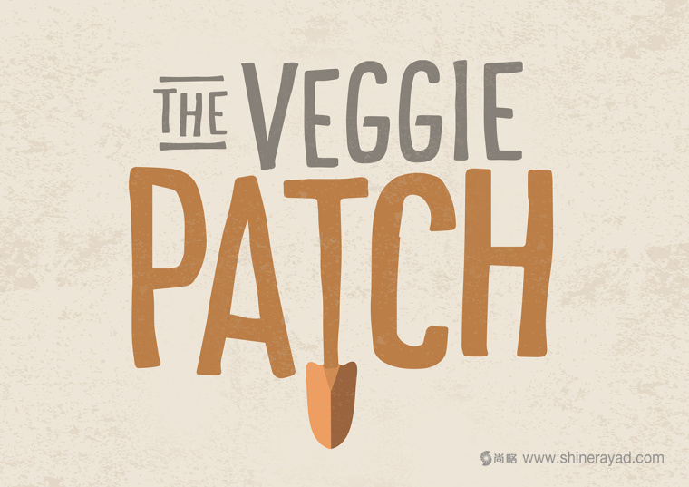 The Veggie Patch 蔬菜干蔬菜干脆片零食logo設計1
