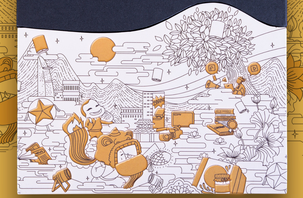 線條插畫設計風格 MVV 月餅包裝設計-上海包裝設計公司8