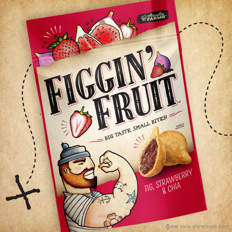 Figgin’ Fruit 無花果餅干包裝設(shè)計船長人物水果插畫設(shè)計篇-上海食品包裝設(shè)計公司4