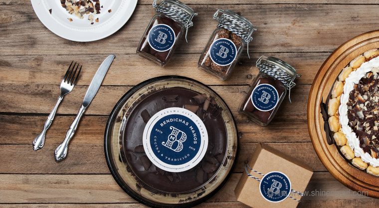 Bendichas 蛋糕面包烘培店logo設計品牌VI形象設計-上海品牌設計公司