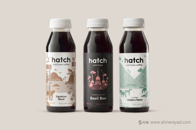 Hatch 冷泡咖啡矢量插畫風包裝設(shè)計-上海包裝設(shè)計公司