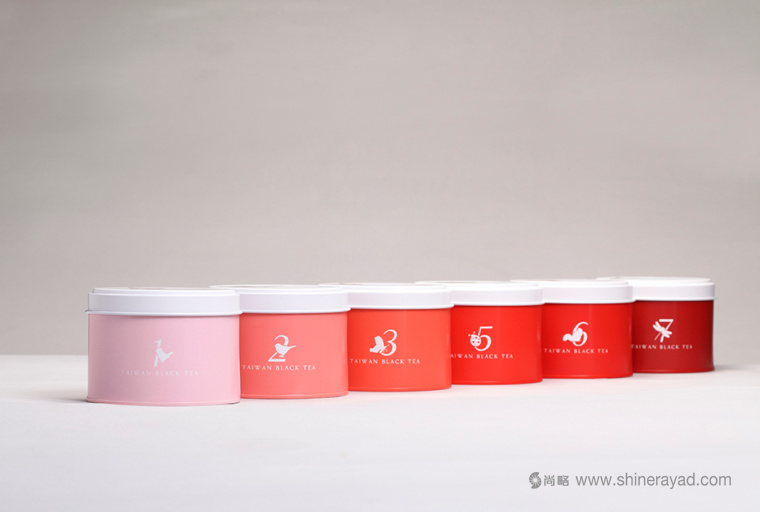 品香茶葉花鳥插畫風格紅茶系列包裝設計-上海包裝設計公司設計欣賞