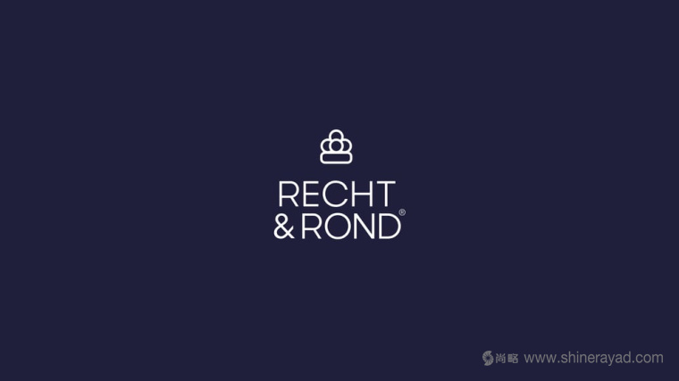 Recht & Rond 油炸丸子食品皇冠標志設(shè)計-上海品牌設(shè)計公司1