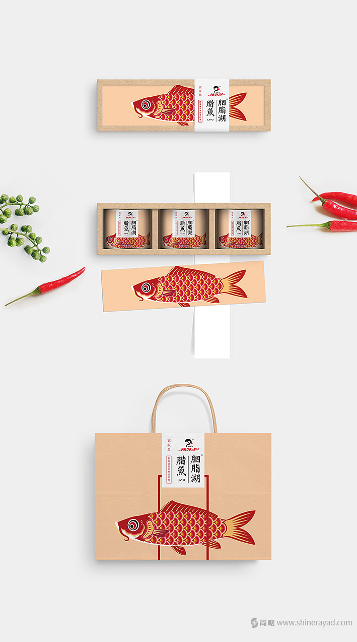 胭脂湖臘魚(yú)罐頭包裝設(shè)計(jì)-上海食品包裝設(shè)計(jì)公司設(shè)計(jì)欣賞3