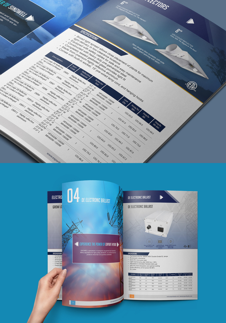 2016年Export Hydro 商品進口采購服務網站宣傳畫冊設計-上海畫冊設計公司
