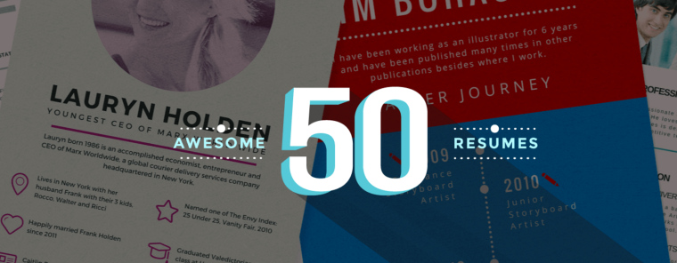 50個精美簡歷設計靈感模版-上海尚略品牌策劃設計公司