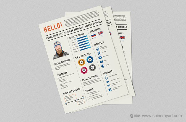 50個精美簡歷設計靈感模版-上海尚略品牌策劃設計公司