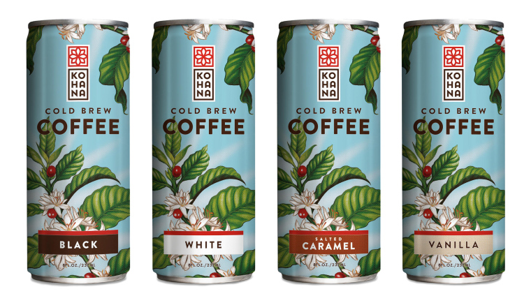 花朵插畫KOHANA冷泡咖啡產品包裝設計上海包裝設計公司