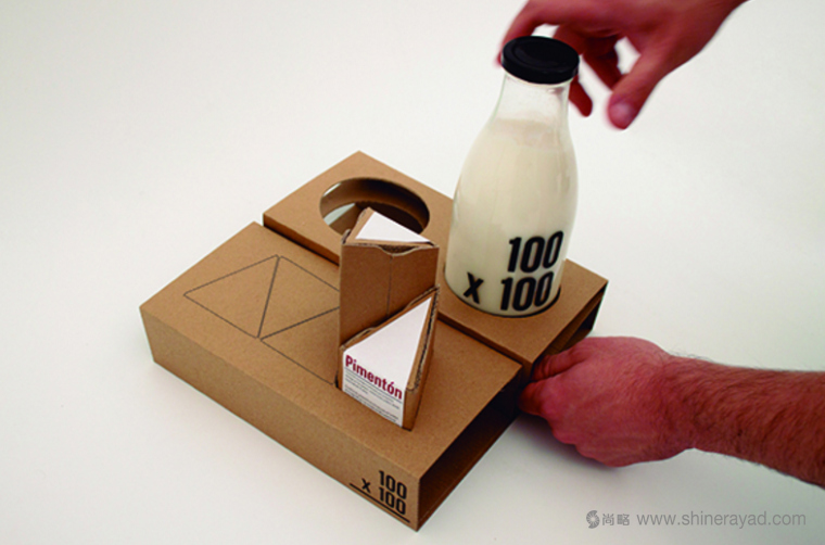 上海包裝設計公司分享20個創意環保包裝設計案例-100*100 牛奶環保包裝