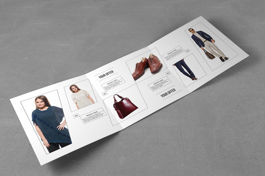 上海畫冊設(shè)計(jì)公司分享一套扁平簡約風(fēng)格的時(shí)尚服飾產(chǎn)品宣傳手冊和三折頁設(shè)計(jì)模版