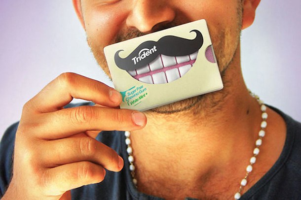 Trident 美白牙齒口香糖創(chuàng)意包裝設(shè)計-上海包裝設(shè)計公司