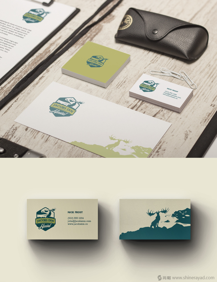 上海品牌設計公司設計欣賞：Jacobs Inn 旅館酒店裝飾性LOGO設計VI設計2