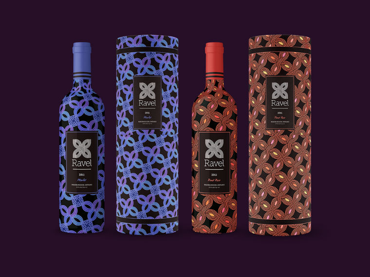 幾何線條圖形風(fēng)格 RAVEL葡萄酒品牌商標(biāo)設(shè)計(jì)與包裝酒標(biāo)設(shè)計(jì)－上海包裝設(shè)計(jì)公司4