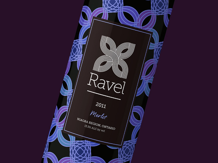 幾何線條圖形風(fēng)格 RAVEL葡萄酒包裝酒標(biāo)設(shè)計(jì)－上海包裝設(shè)計(jì)公司3