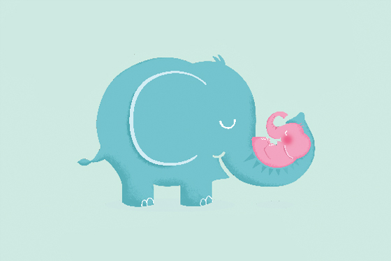 little big 系列嬰兒護膚品紙尿褲嬰兒用品品牌小象標志設計-上海標志設計公司6