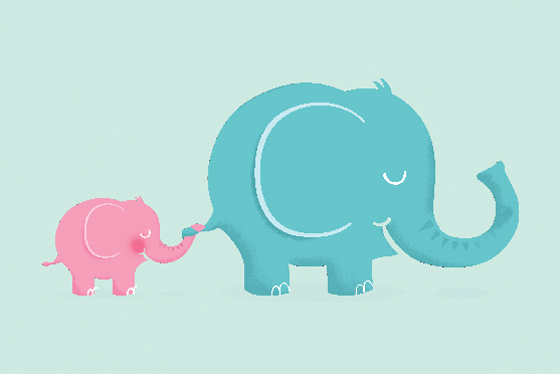 little big 系列嬰兒護膚品紙尿褲嬰兒用品品牌小象標志設計-上海標志設計公司8