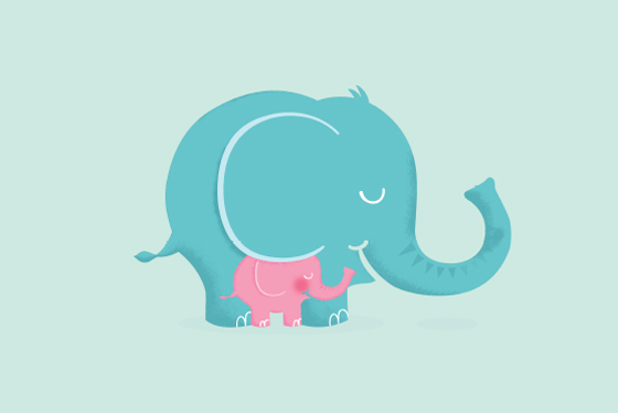 little big 系列嬰兒護膚品紙尿褲嬰兒用品品牌小象標志設計-上海標志設計公司7