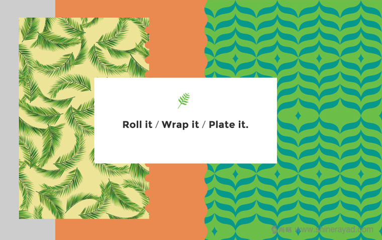 FAHITA 菜肉卷餅餐廳餐飲品牌LOGO設計-VI輔助圖形設計-上海VI設計公司2