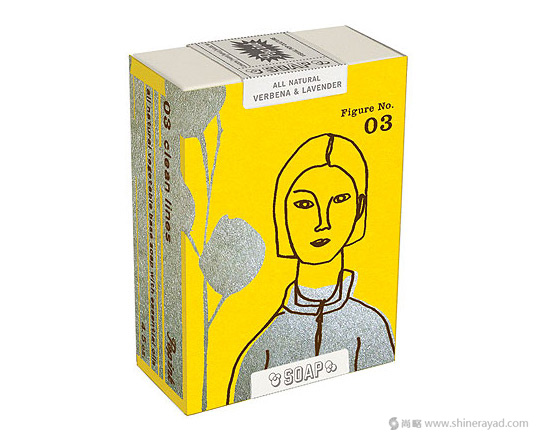 上海包裝設計公司設計欣賞：簡潔線條人物肥皂包裝設計4