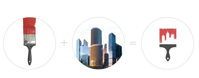 上海LOGO設計公司分享：美化城市建筑油漆刷LOGO設計2