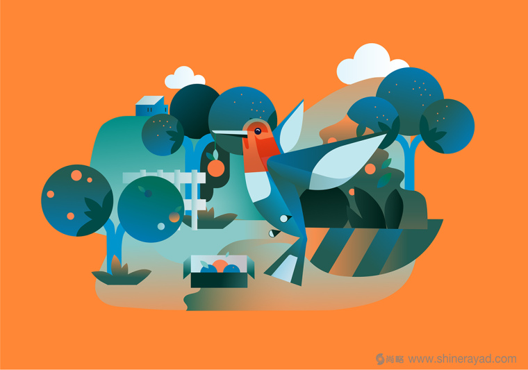 上海包裝設計公司設計欣賞：de jus 有機果汁飲料包裝設計與動物風景插畫設計2