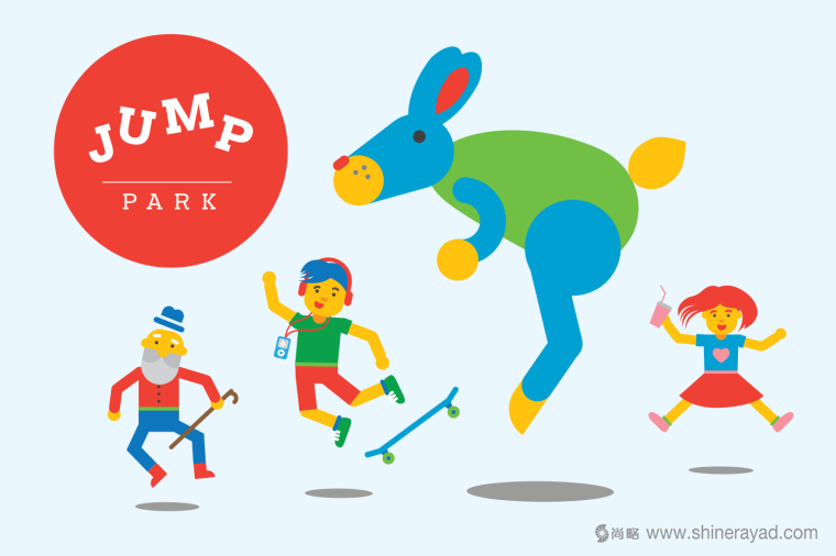 上海品牌形象設計公司-Jump Park 兒童樂園幼兒園品牌VI視覺識別形象設計1