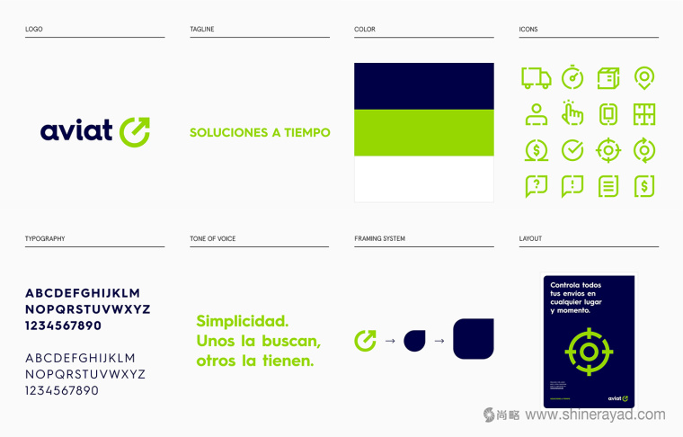 Aviat物流運輸貨運公司logo設計VI設計-上海logo設計公司2