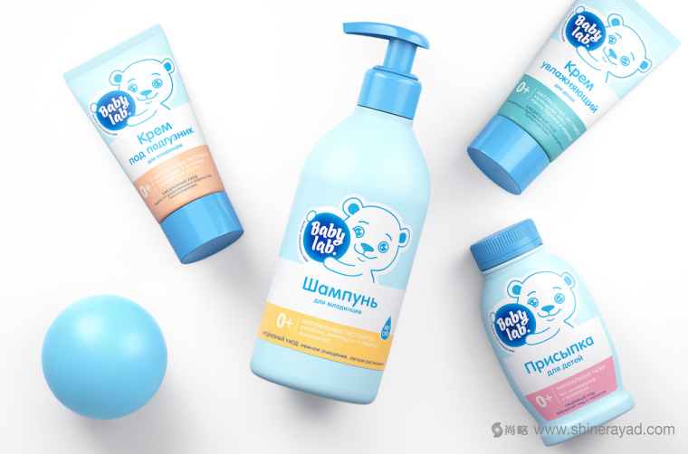 泰迪熊風格 Brandiziac 嬰兒護理護膚產品包裝設計-上海包裝設計公司3