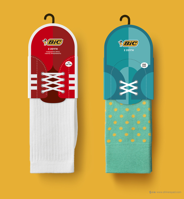 BIC品牌有創意的襪子包裝設計-上海包裝設計公司設計欣賞2