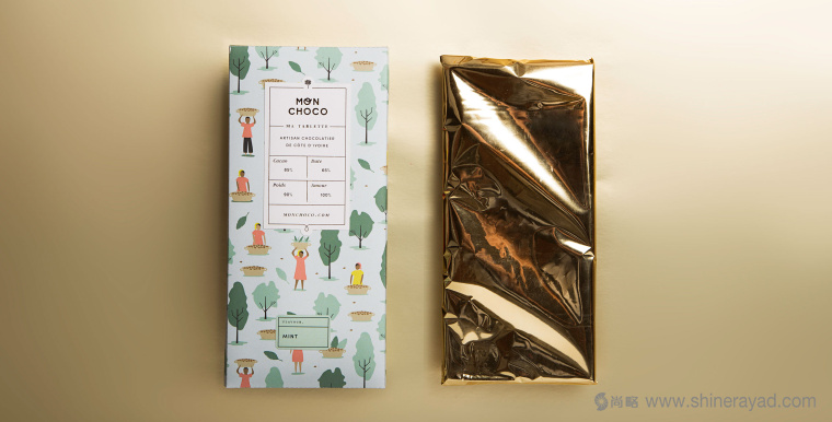 Mon Choco 巧克力包裝設計插畫設計-上海包裝設計佳作欣賞1