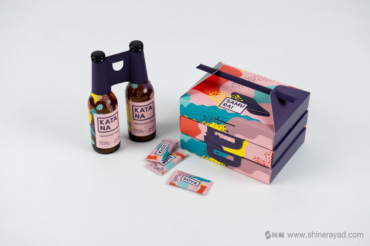 SAMURAI 武士日式餐廳外賣盒子包裝設計與啤酒包裝設計-上海包裝設計公司5