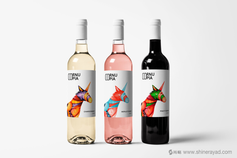 上海包裝設計公司設計欣賞：彩繪動物系列 Concept 葡萄酒標標簽設計1