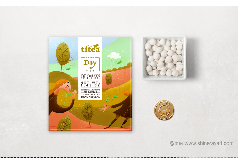 TITEA 伶猴品牌茶葉包裝設(shè)計插畫設(shè)計-上海包裝設(shè)計公司3