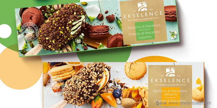 EKSELENCE 冰淇淋馬卡龍禮盒裝包裝設計-上海食品包裝設計公司1
