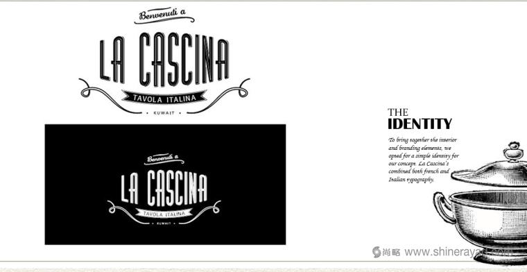LA CASCINA 意大利與法國融合菜餐廳餐飲品牌VI視覺形象識別設計-上海VI設計公司6