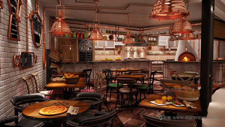 青銅風格 LA CASCINA 意大利與法國融合菜餐廳餐飲品牌VI視覺形象識別設計餐廳設計-上海VI設計公司15